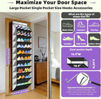 PAULONE 10-Pocket Multi-Use Over the Door Organizer, Heavy Duty 95lbs Capacity with Breathable Mesh, Versatile Hanging Storag