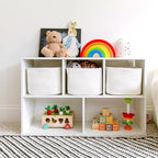 NaturalCozy Storage Cubes 9”x9”x7”Cotton Rope Woven Baskets for Organizing 3-Pack | 9 Inch Cube Storage Bin | Small Basket fo