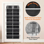 Over the Door Organizer 5 Tiers, Extra Large Behind Door Storage of 10 Compartments, 80 lbs Weight Capacity Hanging Storage O