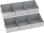 DIMJ Closet Storage Bins - Fabric Storage Baskets for Shelves, Collapsible Closet Organizers and Storage with Handles, Trapez