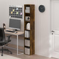 Furinno PASIR Book Shelf, 6-Tier Bookcase, Tall Standing Bookshelf, Open Storage Shelf, 9.4 x 12 x 71 Inches, for Home Office