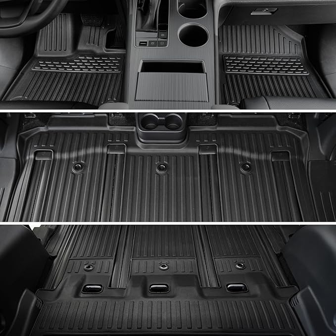 Floor Mats for Toyota Sienna 2021-2026, All Weather Floor Mats Lower Trunk Cargo Liner Accessories, Full Coverage Set (Fit 7 Sests)
