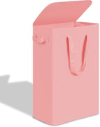 efluky Slim Laundry Basket with Lid, Narrow Laundry Hamper with Handles, Collapsible Dirty Clothes Hamper, Tall Laundry Bin f