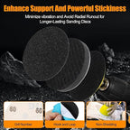 136Pcs Sanding Disc Drill Polishing Kit,3 Inch Sandpaper Wet Dry Headlight Restoration Kit with Hook and Loop Buffing Pads fo