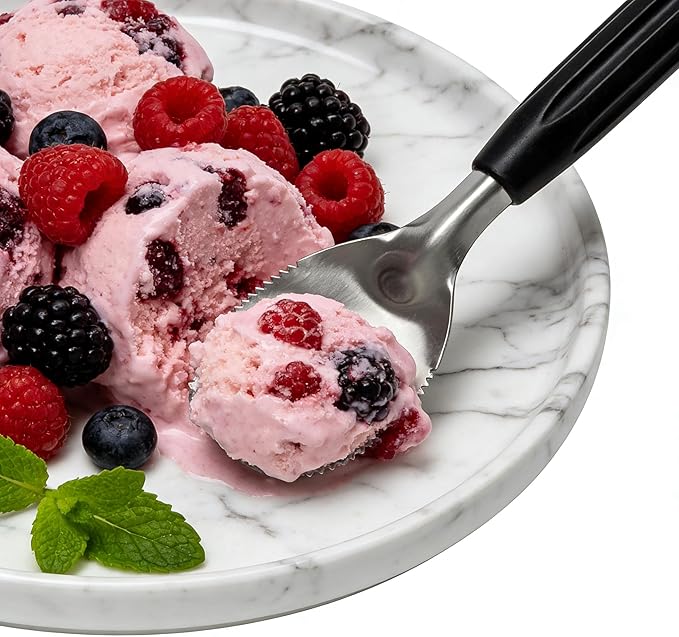 Heavy Duty Flat Ice Cream Spade Scoop with Serrated Edge Easy Carves Through n Scrape the Hardest Of Ice Creams| Sorbet n Gel