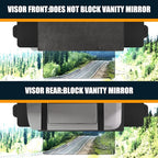 Veharvim Sun Visor Extender for Car with 2 Side Sunshade, Polarized UV400 Visor Extender Attachment for Car Visor with PC Lens,Anti-Glare for Safe Driving (2 Side Panel) (Black, Universal(2Pack))