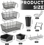 Sieral 30 Pcs Pegboard Organizer Accessories Kit Includes Peg Board Shelving Storage Basket Organizer Bins Hooks Loops Cup wi