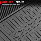 Floor Mats for 2017-2023 GMC Acadia 6 Passenger Captain Chairs All Weather Cargo Mat with Backrest Mat for 2023 GMC Acadia Denali Accessories
