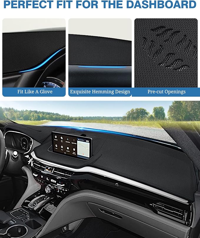 FIILINES Dash Cover for Acura MDX 2022-2024, Dashboard Mat Cover MDX Accessories Dash Cover Sunshade Nonslip Mesh Protector N