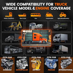 ANCEL Heavy Duty Truck Scanner HD601 All System Diesel Diagnostic Scan Tool fits for Cummins, Detroit, Freightliner,