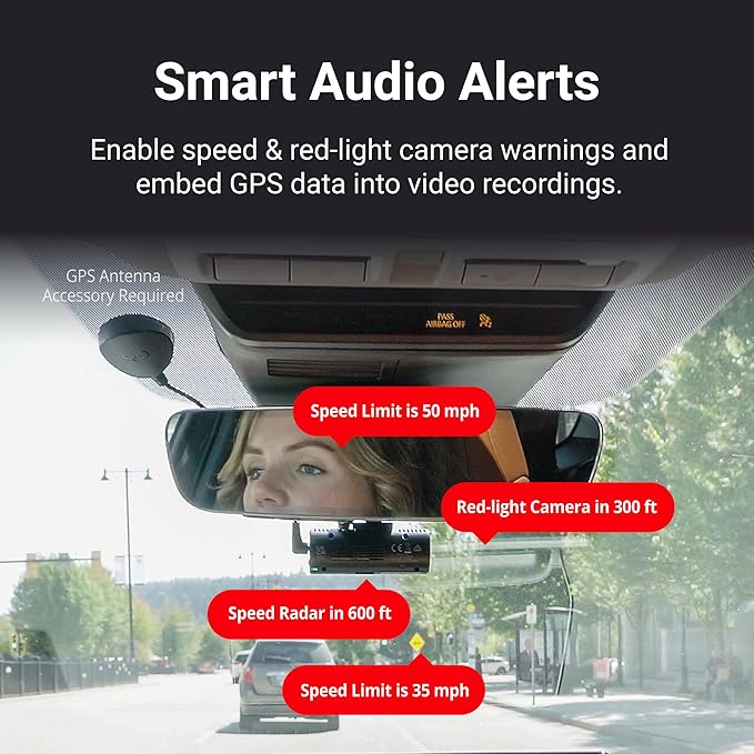 Thinkware F70 PRO Dash Cam 1080P FHD, Wi-Fi Car Camera, 140° Wide Angle, Super Night Vision, Smart Parking Mode, G-Sensor, In