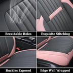 Coverado Car Seat Covers Front, Seat Covers for Cars, Waterproof 2-Pack Car Seat Cushions, Leather Carseat Seat Protectors, U