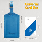 Travelambo Luggage Tags for Suitcases PU Leather Travel Tags Bag Tags Privacy Protection Travel Essentials