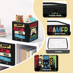 Clastyle Video Game Kid Storage Cube Organizer Set Black Gamepad Closet Clothes Cube Storage Bin Nursery Toddler Toy Box Ches