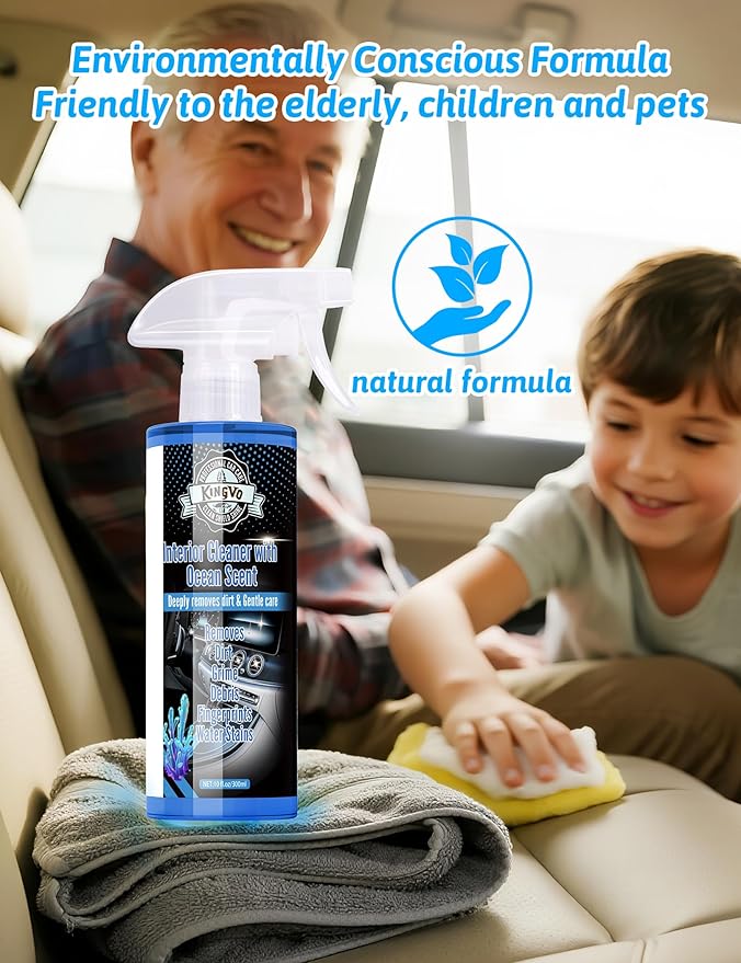 Car Cleaner Interior, Leather Cleaner Upholstery Interior Ceaning Kit Carpet Dashboard Shiny Car Stuff for Vinyl,Plastic,Fabr
