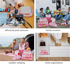 6 Pcs Compression Packing Cubes, Packing Cubes for Travel, Waterproof Luggage Organizer Bags Set, Cute Packaging Cubes for Wo