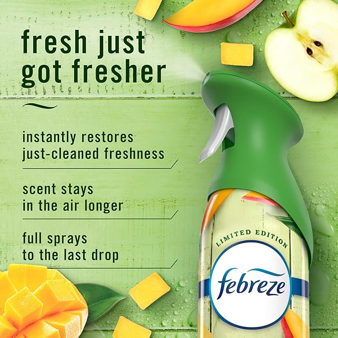 Febreze Air Mist, Air Freshener, Odor Fighting Room Spray, Deodorizer for Home Bathroom Kitchen Office Apartment Classroom, L