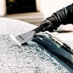 Frienda Heated Snow Ice Scraper 12V Electric Auto Windshield Ice Scrapers Electric Window with 2 Pieces Rear View Mirror Covers Side Mirror Protective Covers for Most Cars Trucks SUV