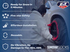 K&K Auto Snow Socks for Tires – Pro Series for Ultimate Grip Approved Snow Chain Alternative Traction Device – Tire Sock for 