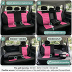FH Group Automotive Car Seat Covers Rear Set Premium 3D Air Mesh Seat Covers, Airbag Compatible and Split Bench Cover Univers