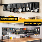Peg Board - Metal Pegboard with 48 Hooks, Heavy Duty Wall Mount Metal Grid Panel for Garage Organization & Tool Storage, Rust