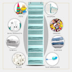 HOMELUX THEORY UPGRADED 6 Tiers Over The Door Organizer Hanging - 100D EXTRA THICK & 50lbs HUGE CAPACITY, 12 Side Mesh Pocket