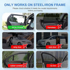 Car Window Shades with 8 Strong Magnets-26.8"x19.7" Dual Layer Car Rear/Side Window Sunshade for Baby Semi-Transparent 2-in-1 Universal Auto Sun Shade for Kid & Pet Protection (2 Pack) Black