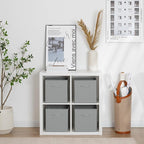 StorageWorks Gray Storage Cubes, 11 Inch Cube Storage Bins with Handle, Cube Storage Organizer Bins for Shelves and Closet, C