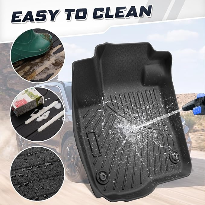 Sunsdrew Floor Mats Cargo Liner for 2023-2025 2026 Honda CR-V (Include Hybrid), All Weather Floor Liners & Rear Trunk Mat for CRV Accessories TPE Rubber Raised Edge (Trunk Deck in Upper Position)