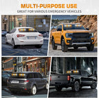 XRIDONSEN 2 in 1 Traffic Advisor Light Bar 2X 17.7 inch 144 LED Amber White Warning Hazard Safety Interior Front Rear Windshield Dash Emergency Strobe Lights for Plow Trucks Construction Vehicles