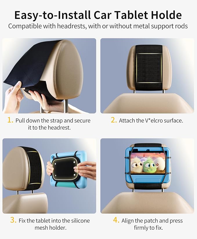 FANGOR 4 Pack Tablet Holder for Car