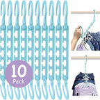 Wonder Hanger Max 10-Pack Space Saving Hangers, Reinforced Hooks Swivels 360°, Cascading Hanger, Teens, College Dorms, Kids &
