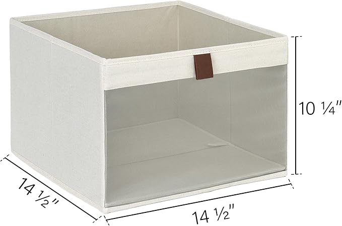 StorageWorks Closet Storage Bins, Extra Large Storage Baskets with Clear Window and Handles, Foldable Fabric Organizer for Cl