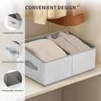 DIMJ Trapezoid Storage Bins for clothes - 4 Packs Closet Organizers and Storage Baskets, Foldable Closet Baskets with Handles
