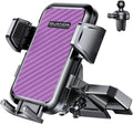 CD Phone Mount, Car Phone Holder & Air Vent Clip [Thick Cases Friendly], 360° Adjustable Universal Phone Mount for Car CD Slot Mount for iPhone & Android Cell Phones (Purple + Vent Clip)