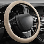 【2025 Model】 Breathable Soft Leather Car Steering Wheel Cover for Men Women, Non-Slip, Comfortable,Universal 15 inches Steeri
