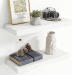 24 Inch Floating Shelves for Wall, 8 Inch Deep Floating Shelf for Storage & Display, Rustic Wall Mounted Shelf with Invisible