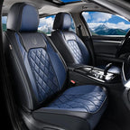 Coverado Seat Covers, Car Seat Cover Front Seats, Luxury Faux Leather Seat Cover, Black and Blue Seat Cover, Car Seats Protec