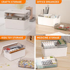 Citylife 3-Tier Medicine Cabinet Organizer,Medicine Cabinet First Aid Kit with Handle,Portable Multi-Purpose Storage Box Suit