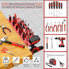 Metal Screwdriver Organizer, Wall Mount Plier Organizer Hammer Holder, Hand Tool Storage Rack for Garage Workshop Workbench(R