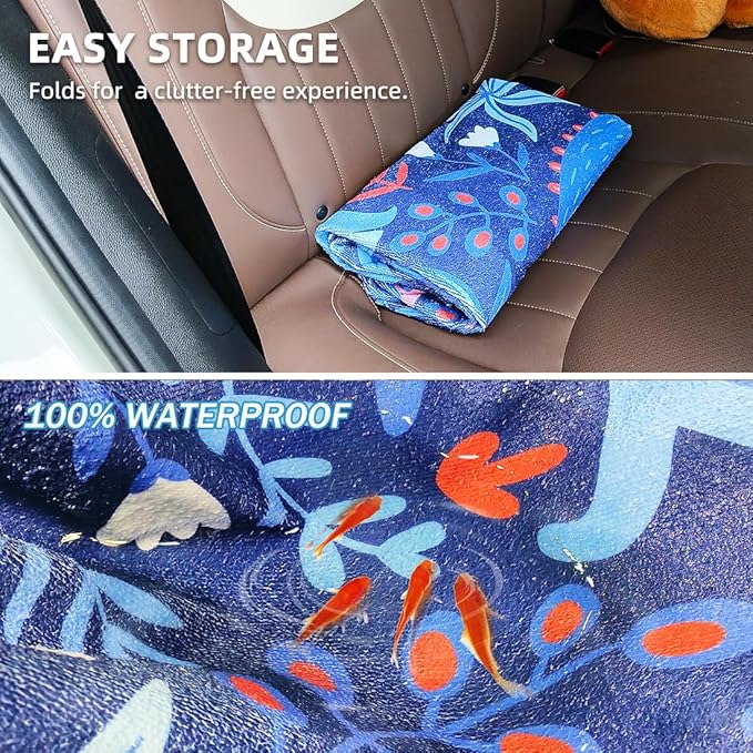 Waterproof Sweating Car Seat Cover for Post Gym Workout, Running, Swimming, Beach and Hiking, Universal Fit Non-Slip Bucket S