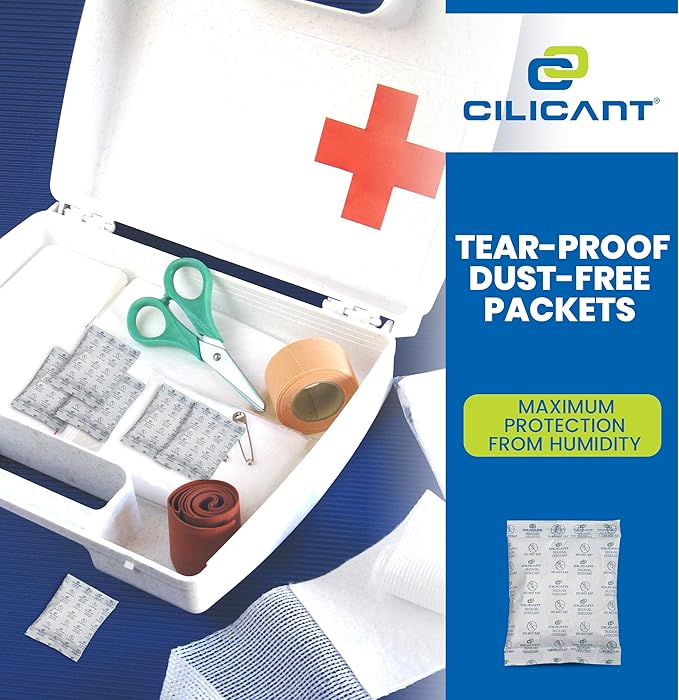 CILICAnt 5-gram Desiccant Pouches, 200 pcs Pack, Food Grade Moisture Absorbers Ideal for Packaging of Shoes, Jewelry,