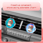 Red Bear Car Air Freshener with 6-Color Auto Light Up & 4 Scented Pads – Light Fragrance, Decorative Auto Accessories,Cute Ve