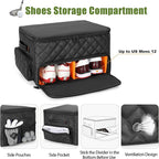 2 Layer Golf Trunk Organizer, Golf Car Storage Organizer with Individual Ventilated Compartment for 2 Pairs Shoes, Golf Car Lock
