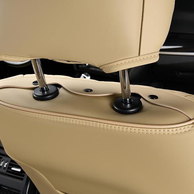 FLORICH Leather Seat Covers, Seat Covers Full Set, Car Seat Protectors 5 Seats, Automotive Seat Covers Fit for Most Cars Truc