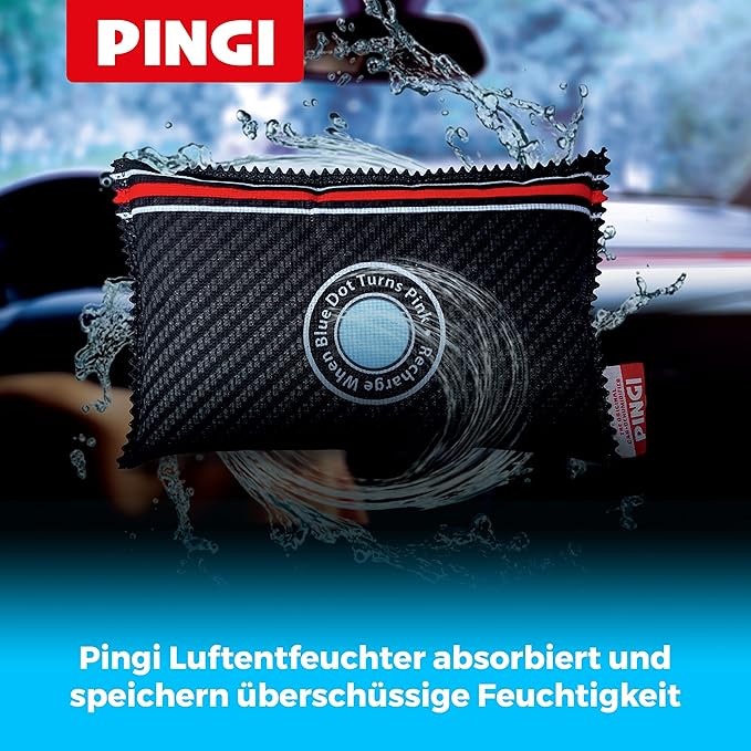 Pingi Dehumidifier Car and Home - Absorbs Moisture Condensation Damp Keeping Windscreens Clear - 100% Leakproof & Reusable