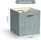 Posprica Storage Basket Bins,13×13×13 Foldable Storage Boxes Fabric Drawer Cubes for Closet Shelf Cabinet Bookcase - Set of 4