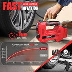160PSI Cordless Tire Inflator Compatible with Milwaukee 18V Air Compressor, Portable Air Pump Automatic Shut Off, LED Light, Digital Pressure Gauge for Cars Motorcycles Bikes(Bare Tool)