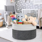 MEGASKET Large Throw Blanket Basket, 22" X 22" X 14" XXXL Blanket Holder for Living Room, Big Wicker Baskets for Storage, Wov