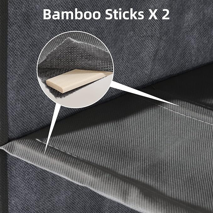 2 Packs Hanging Closet Organizer, 4-Shelf Closet Organizers and Storage with Side Pockets, Collapsible Hanging Shelves for Cl